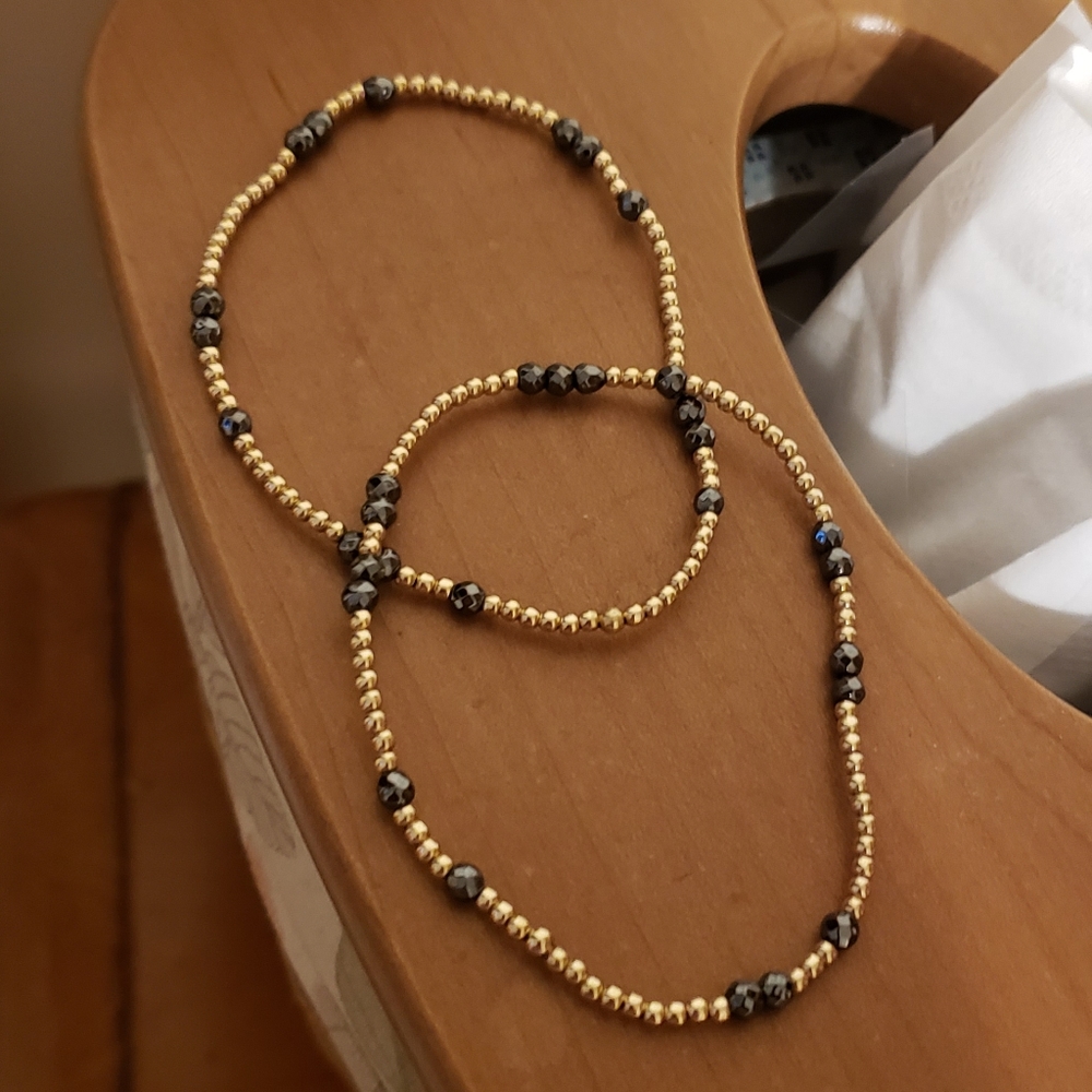 Enewton Hope Unwritten Gemstone Bracelet- Faceted Hematite